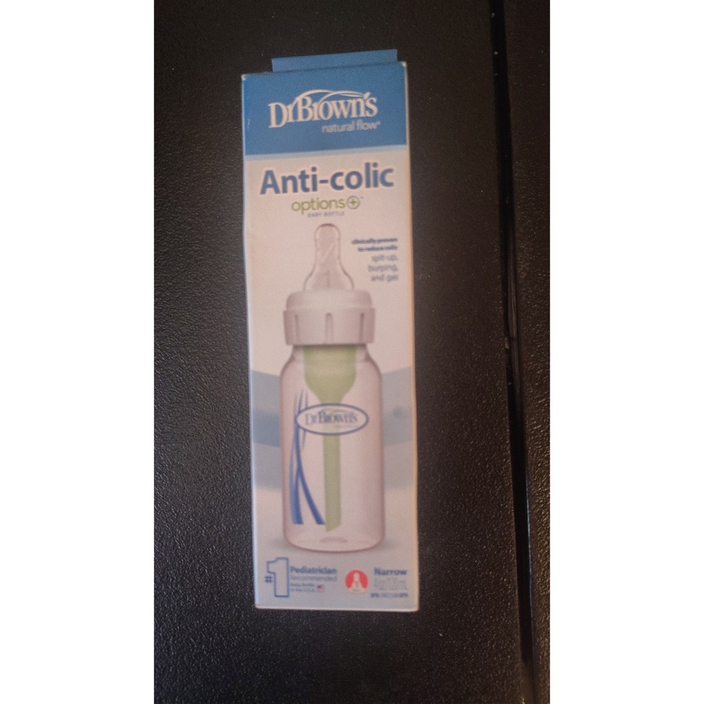 Dr. Browns Natural Flow Options+ Anti-Colic Baby Bottle 4oz 120ml Narrow Neck
